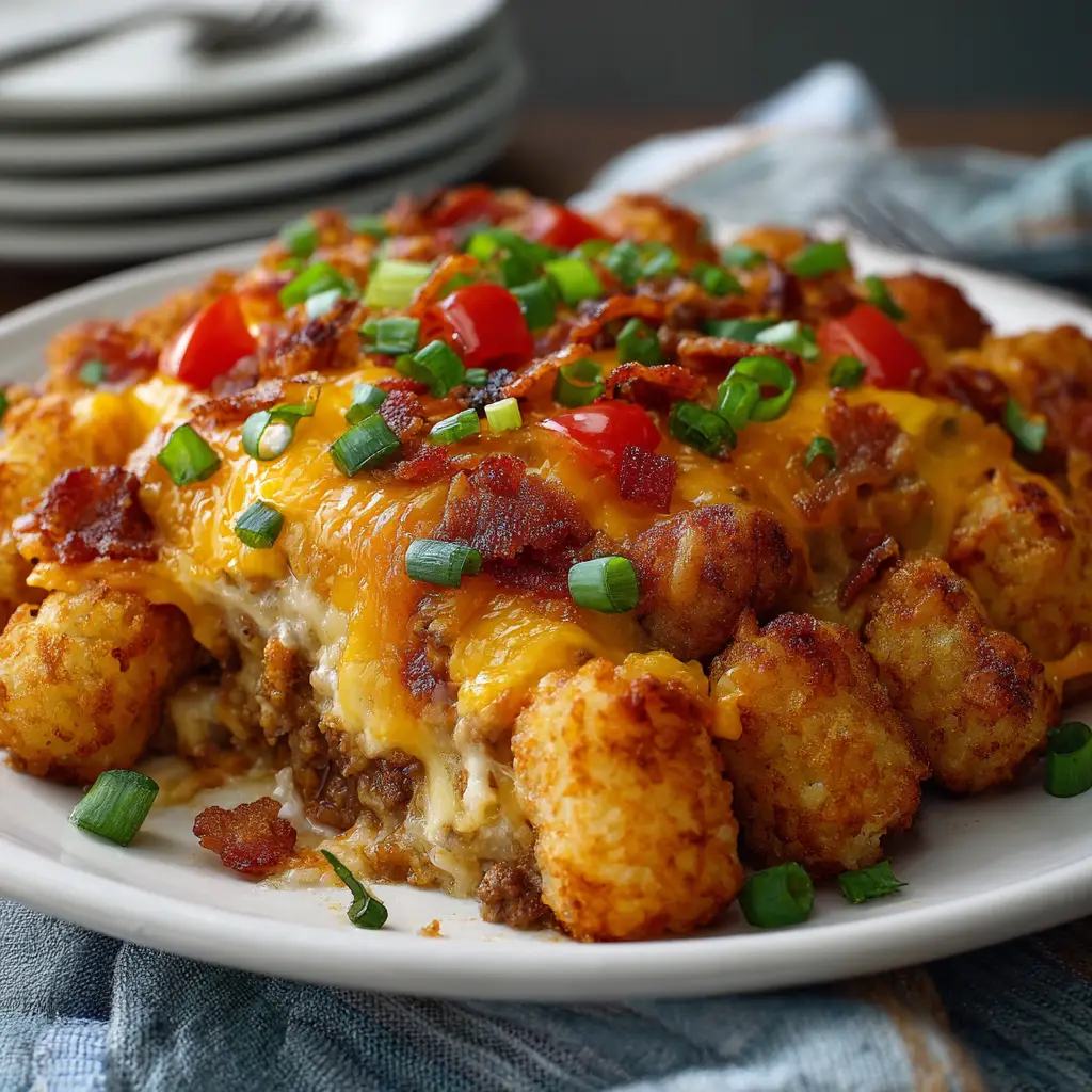 Bacon Cheeseburger Tater Tot Casserole