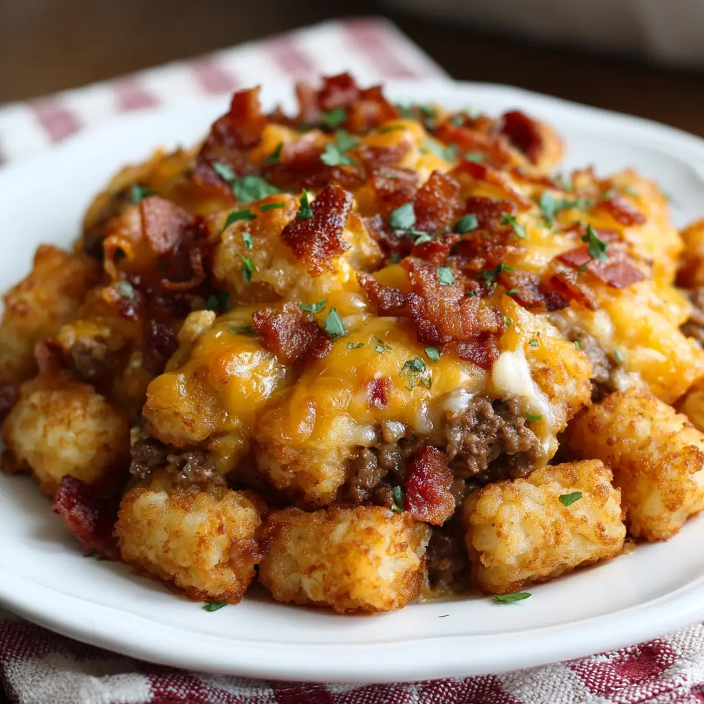 Bacon Cheeseburger Tater Tot Casserole