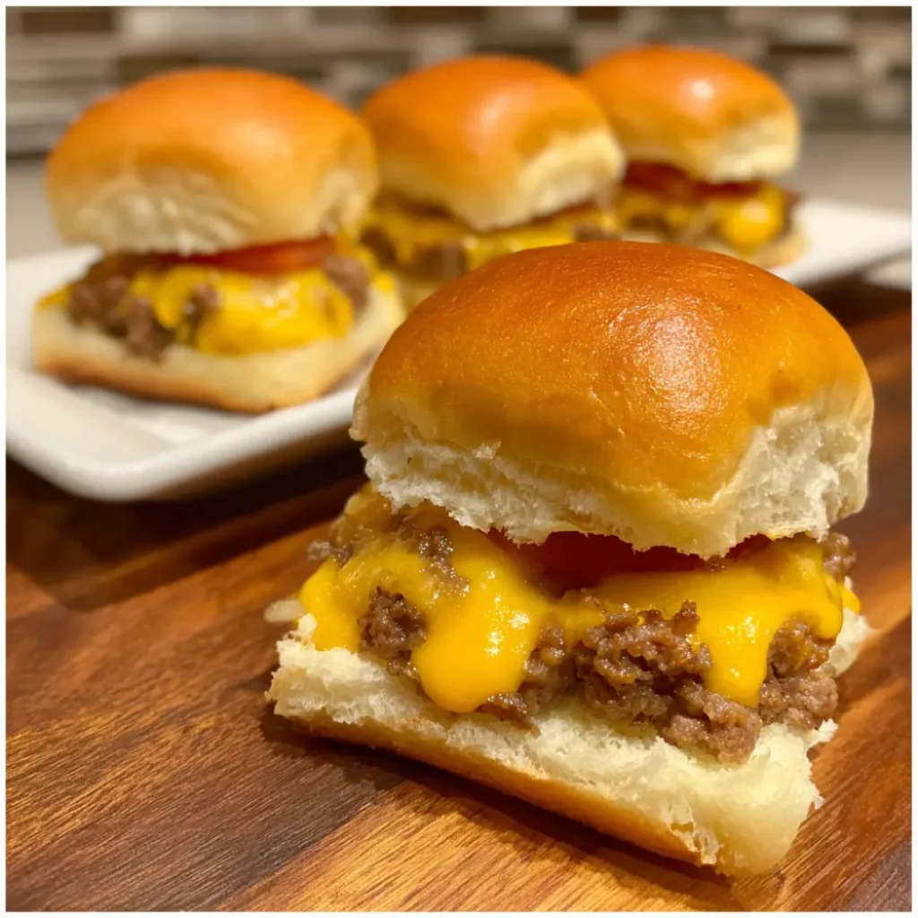Cheeseburger Sliders Oven Baked