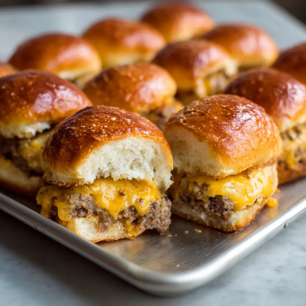 Cheeseburger Sliders Oven Baked