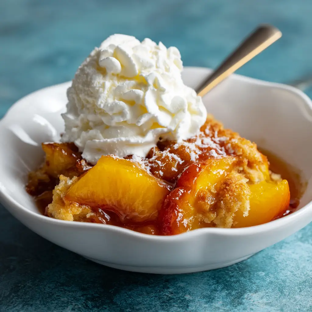 Crockpot Peach Cobbler