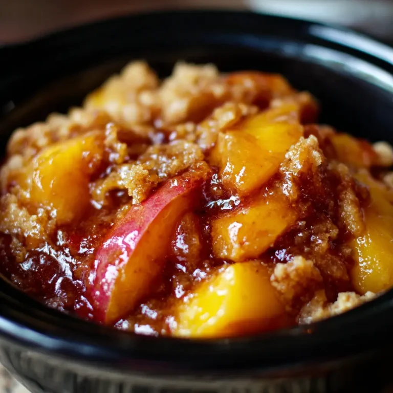 Crockpot Peach Cobbler