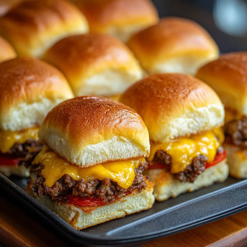 Easy Cheeseburger Sliders Hawaiian Rolls