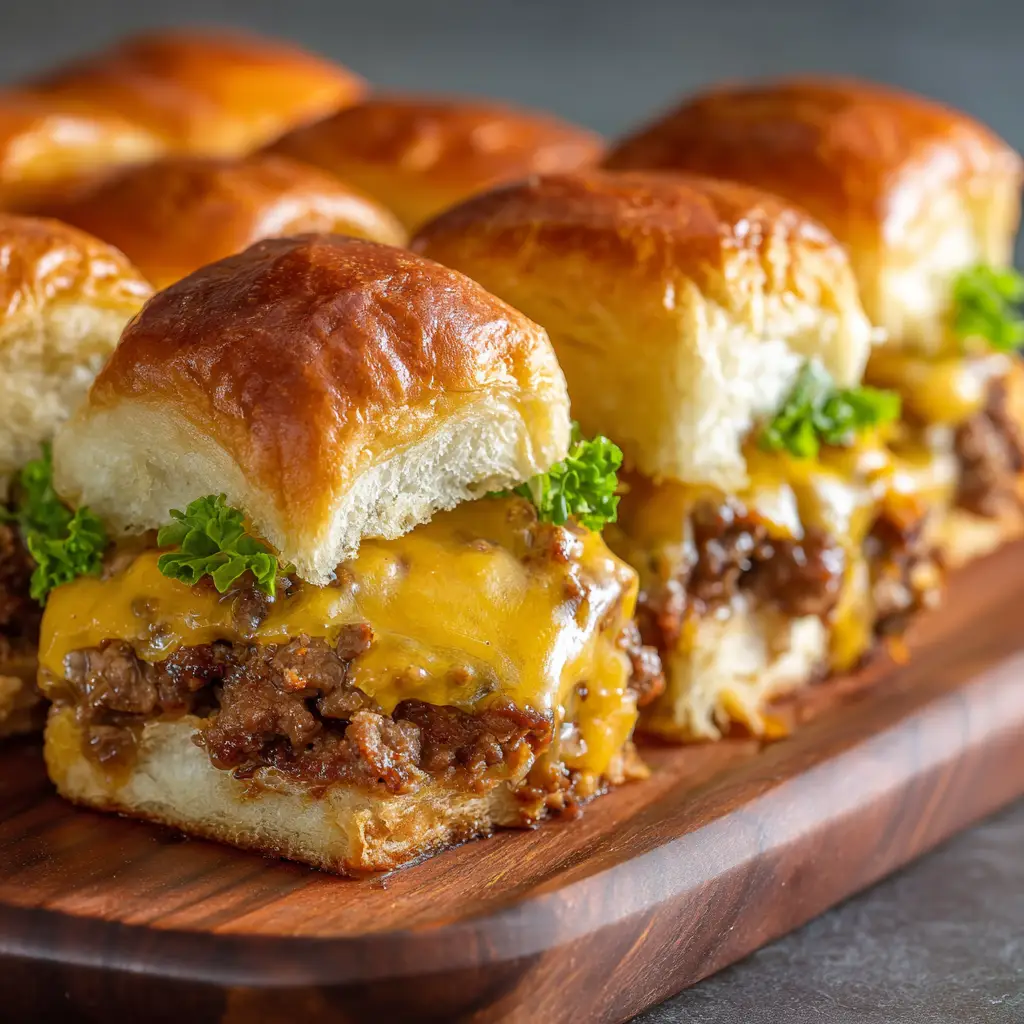 Easy Cheeseburger Sliders Hawaiian Rolls
