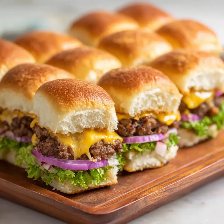 Easy Cheeseburger Sliders Hawaiian Rolls