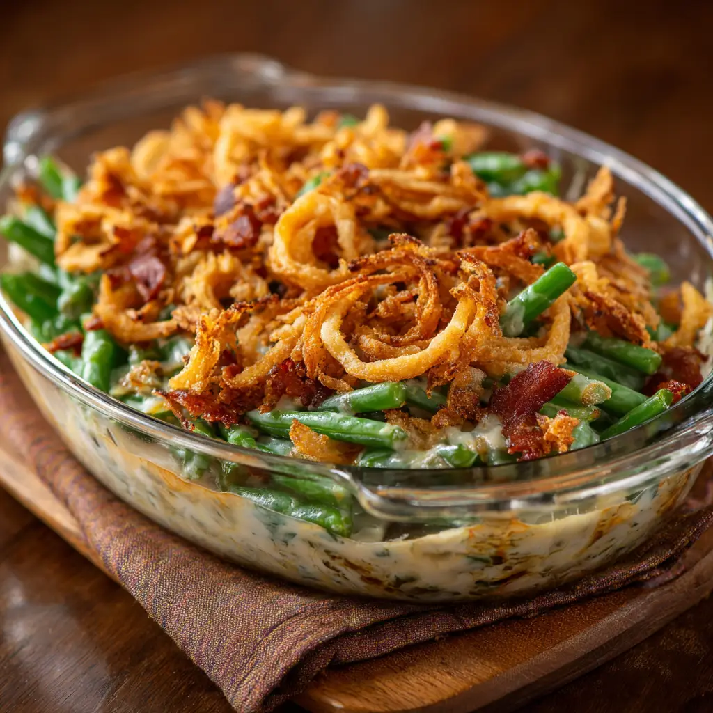 Green Bean Casserole with Bacon