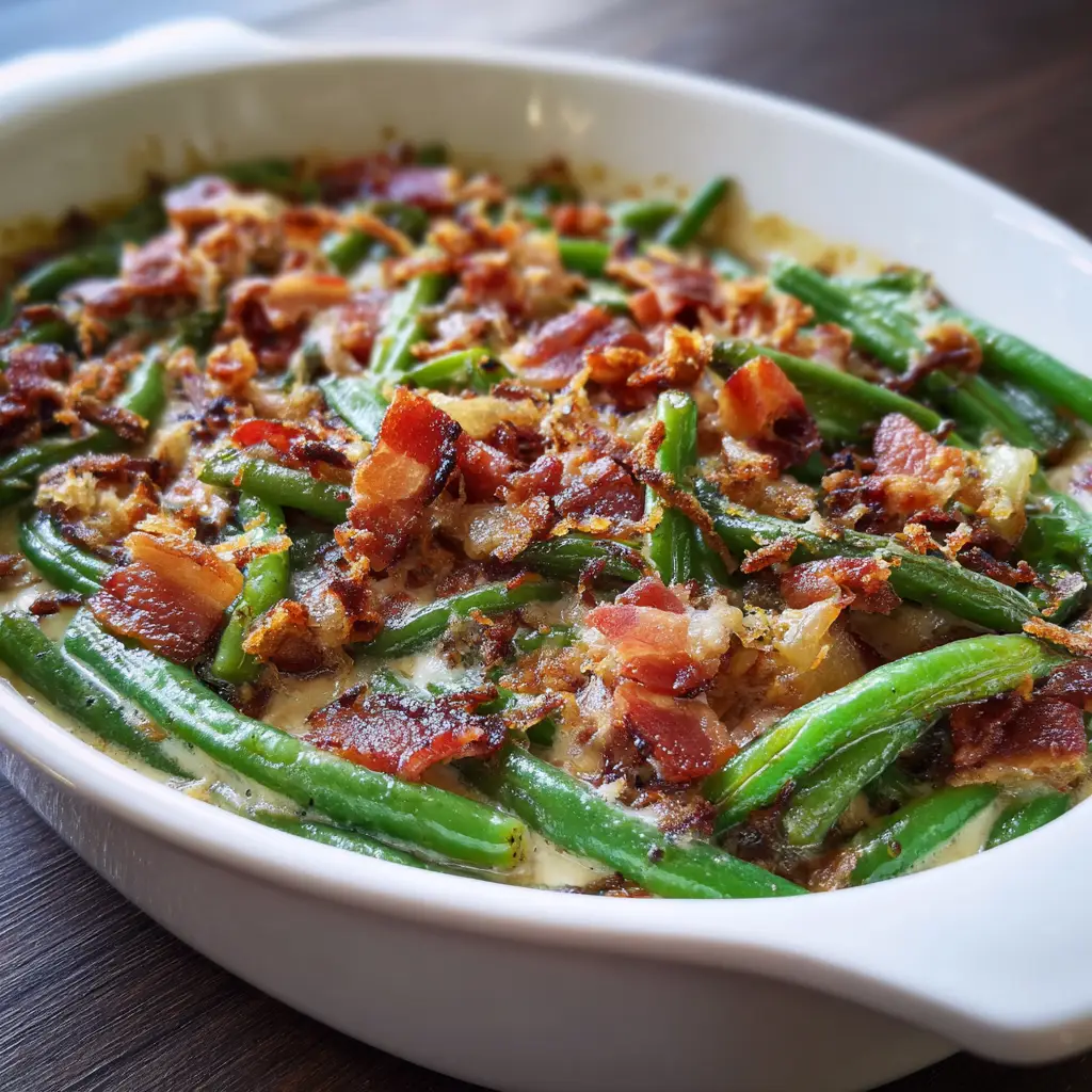 Green Bean Casserole with Bacon