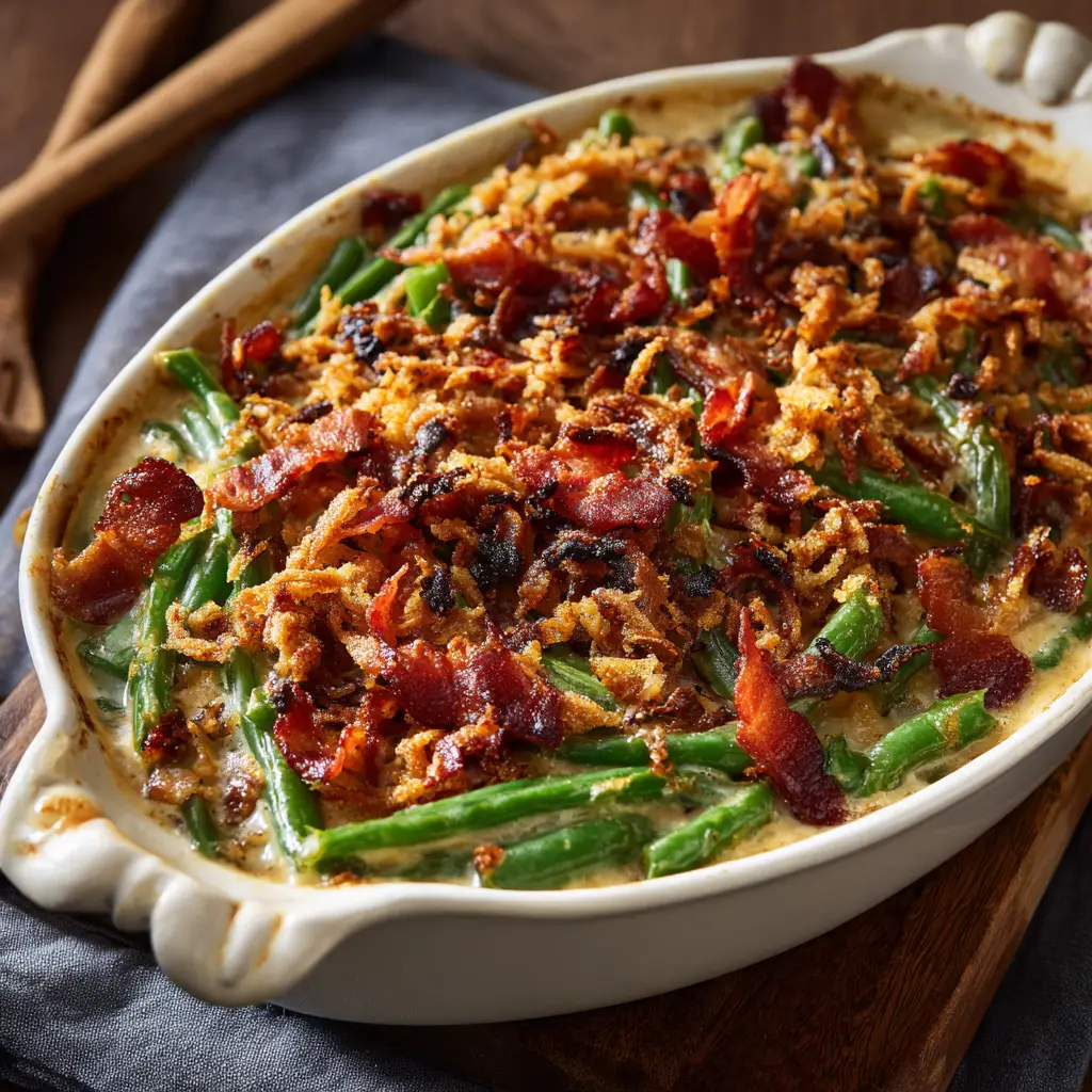 Green Bean Casserole with Bacon
