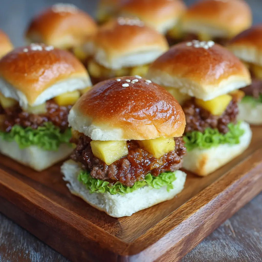 Hawaiian Roll Cheeseburger Sliders