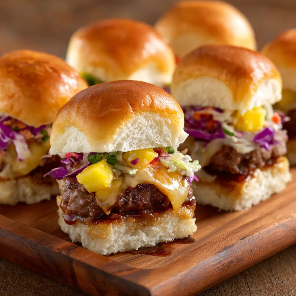 Hawaiian Roll Cheeseburger Sliders