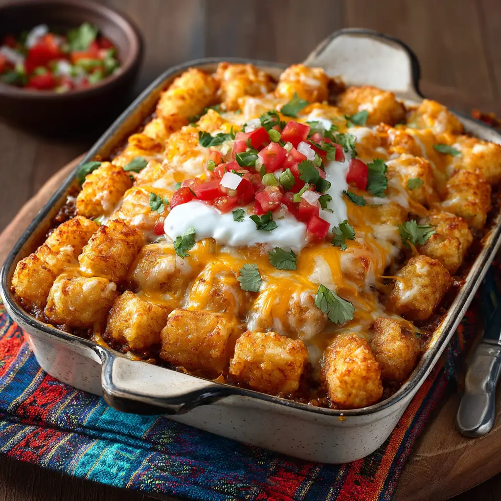 Mexican Tater Tot Casserole