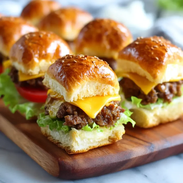 Pull Apart Cheeseburger Sliders