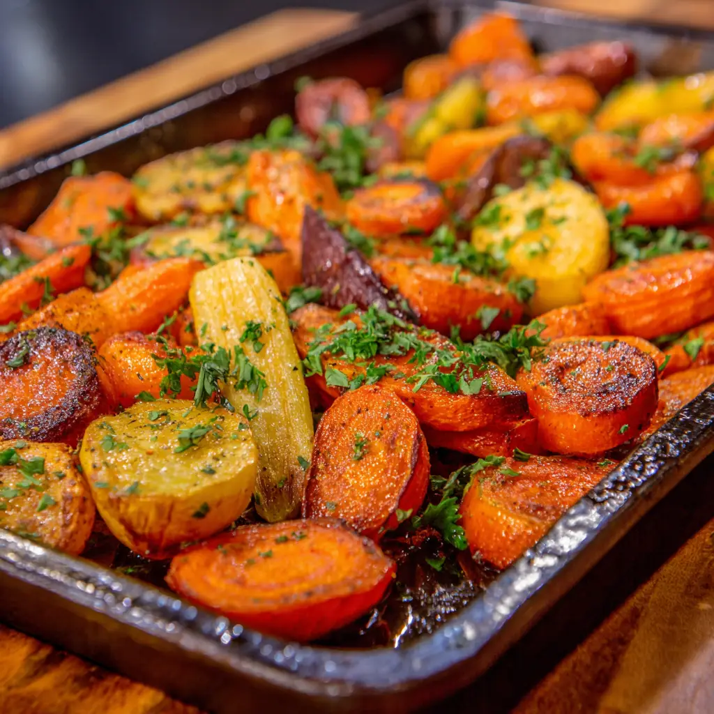 Roasted Carrots and Sweet Potatoes