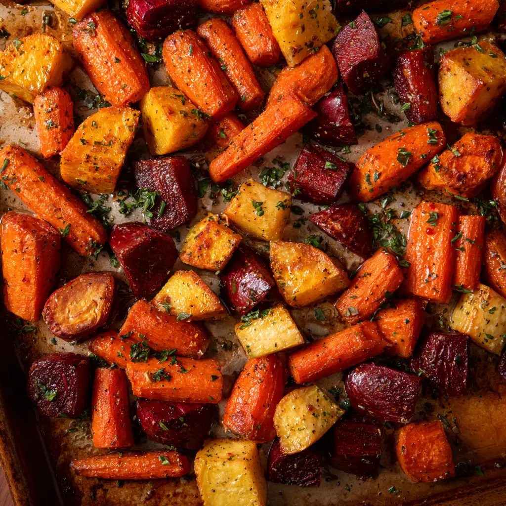 Roasted Carrots and Sweet Potatoes
