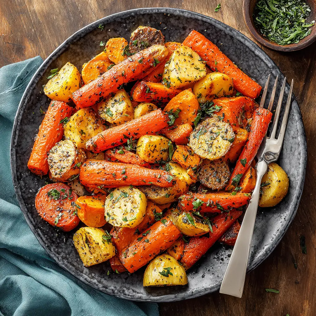 Roasted Carrots and Sweet Potatoes
