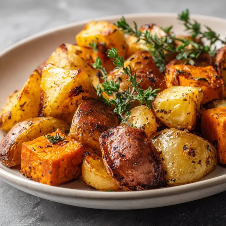 Roasted Potatoes and Sweet Potatoes