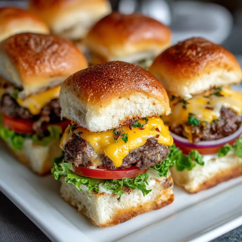 Sheet Pan Cheeseburger Sliders