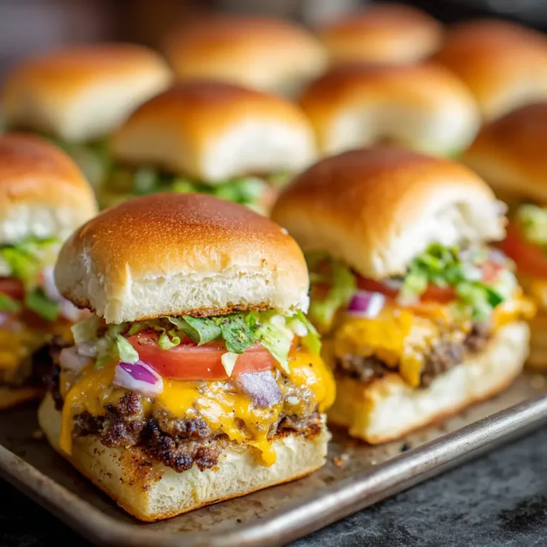 Sheet Pan Cheeseburger Sliders