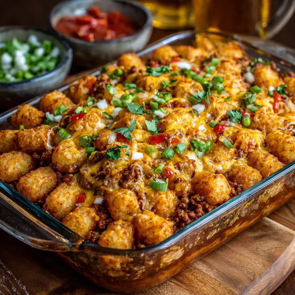 Sloppy Joe Tater Tot Casserole