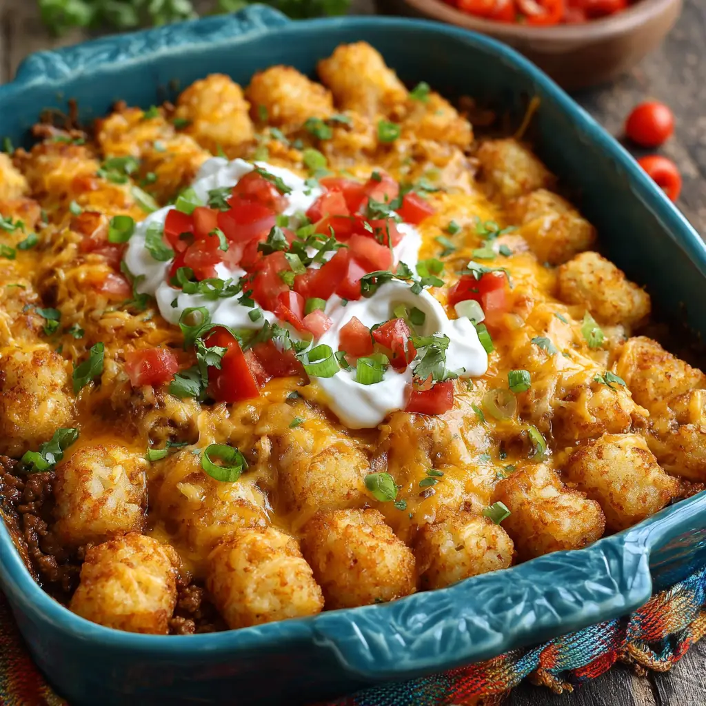 Taco Tater Tot Casserole