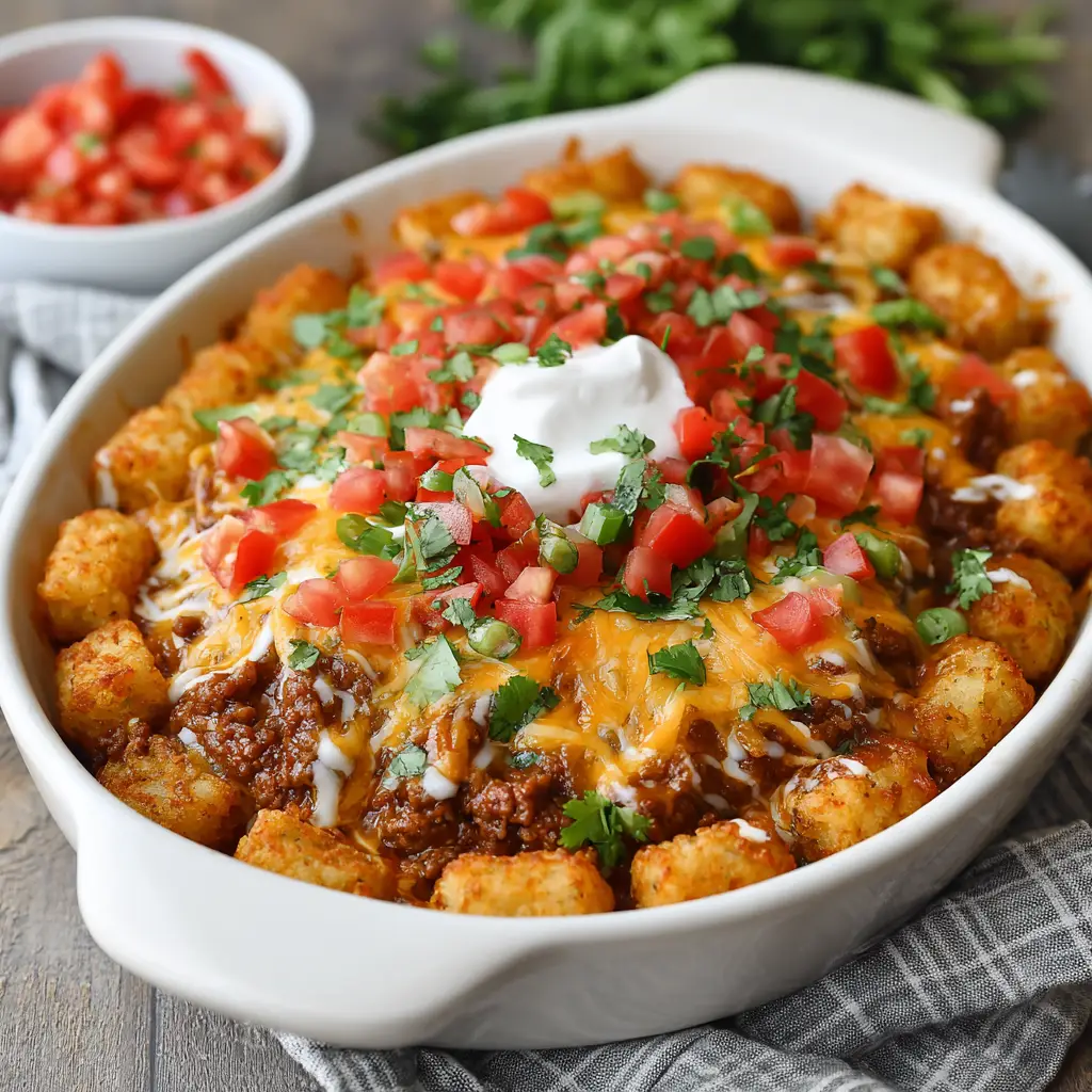 Taco Tater Tot Casserole