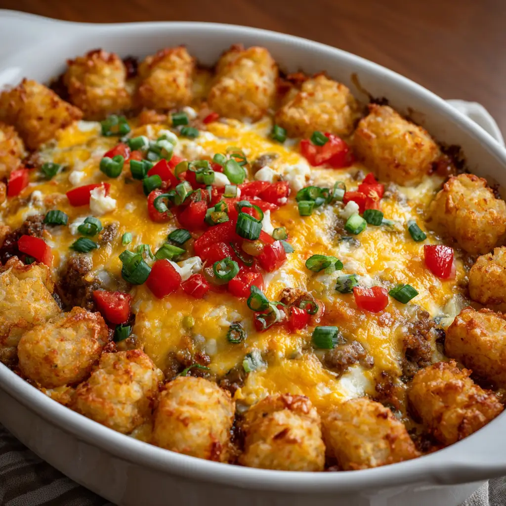 Tater Tot Casserole Breakfast