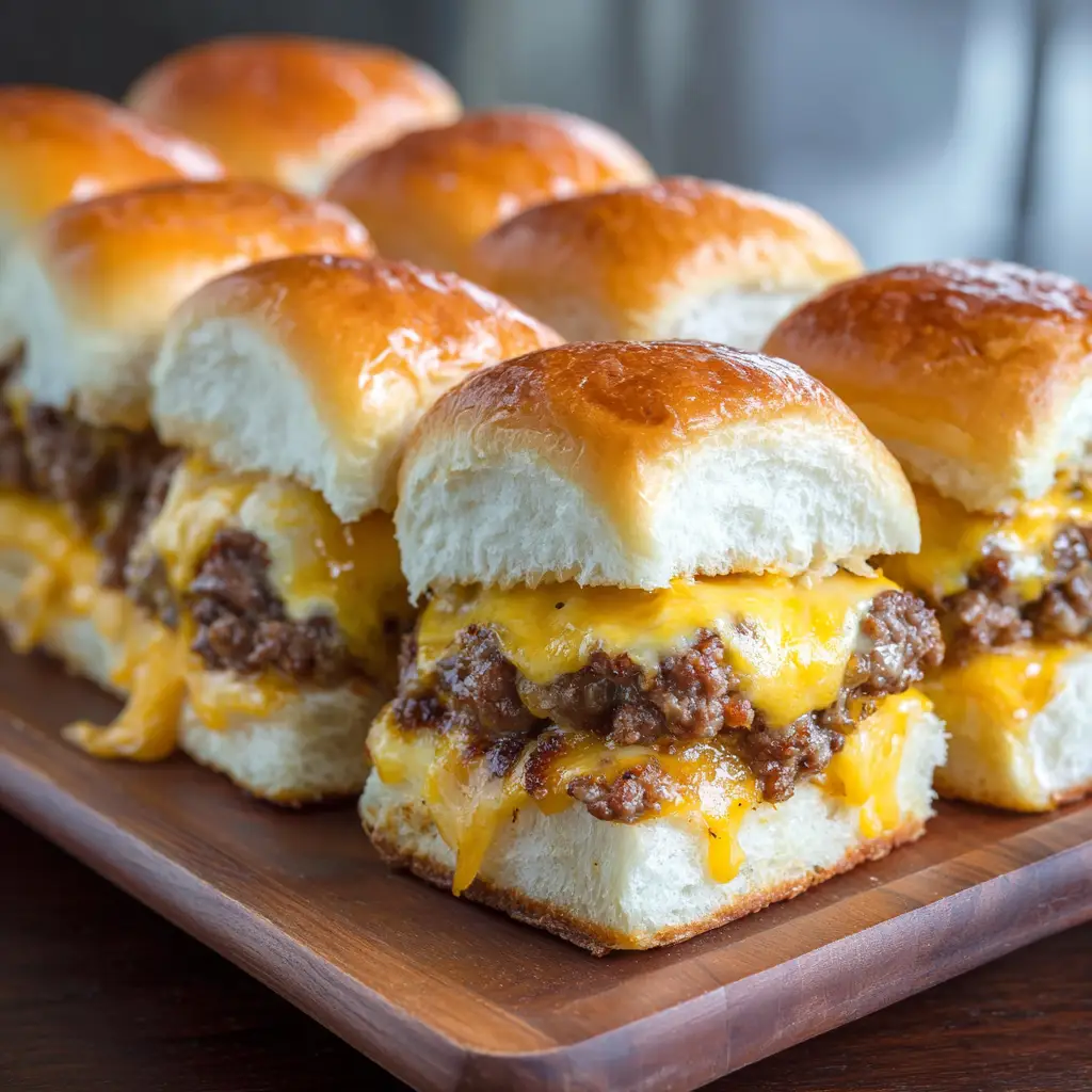 Cheeseburger Sliders Hawaiian Rolls Oven Baked