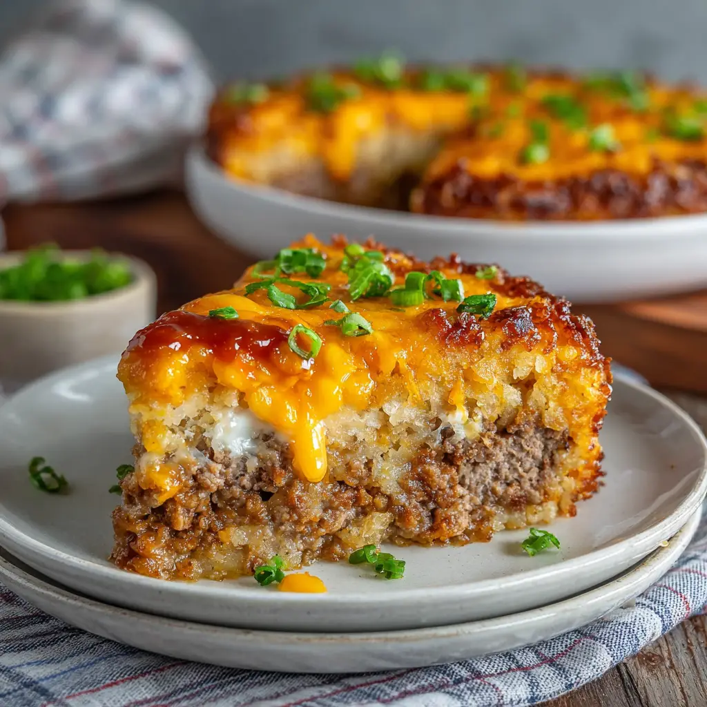 Cheesy Tater Tot Meatloaf Casserole