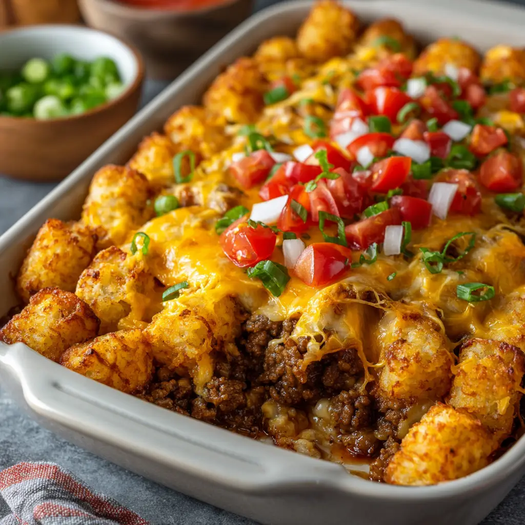Hamburger Tater Tot Casserole Recipe