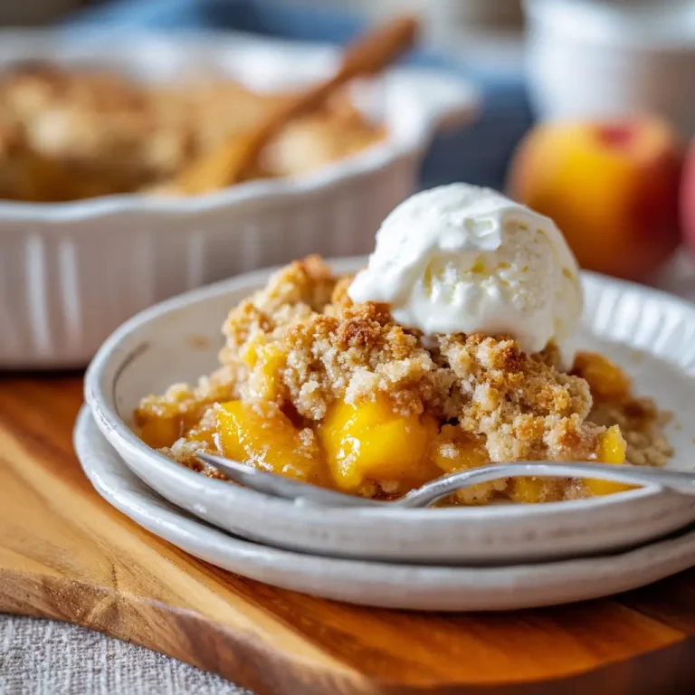 Healthy Peach Cobbler