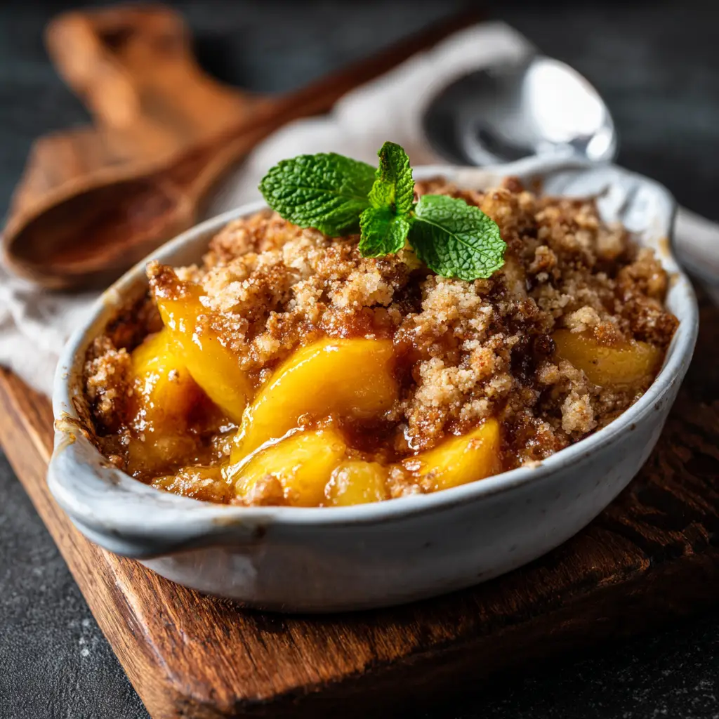 Healthy Peach Cobbler