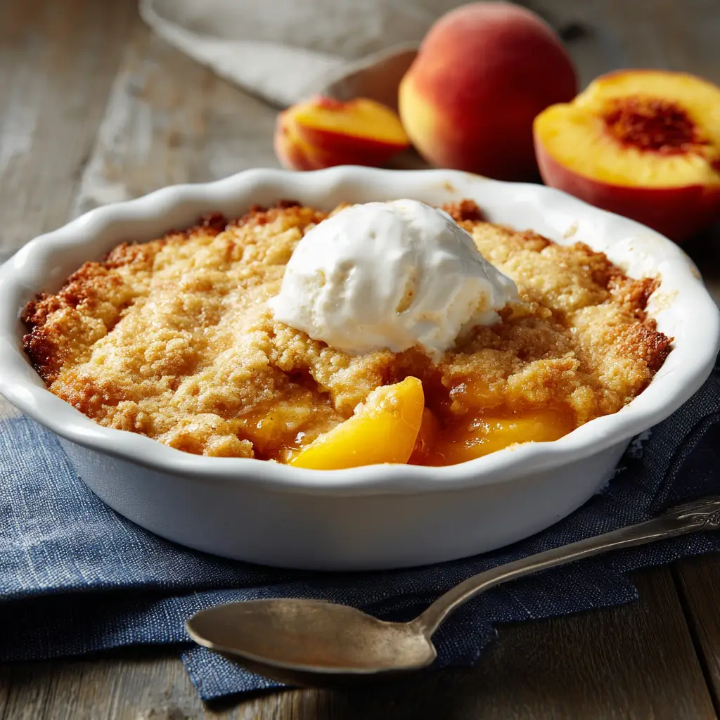 Healthy Peach Cobbler