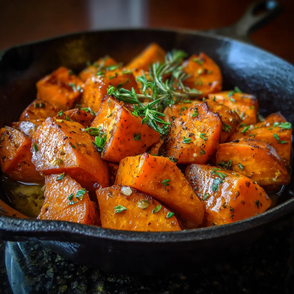 Pan Roasted Sweet Potatoes