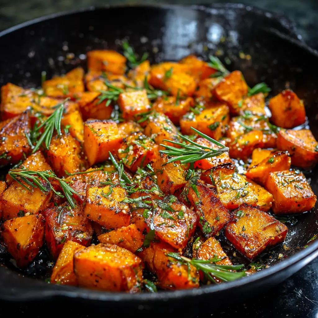 Pan Roasted Sweet Potatoes