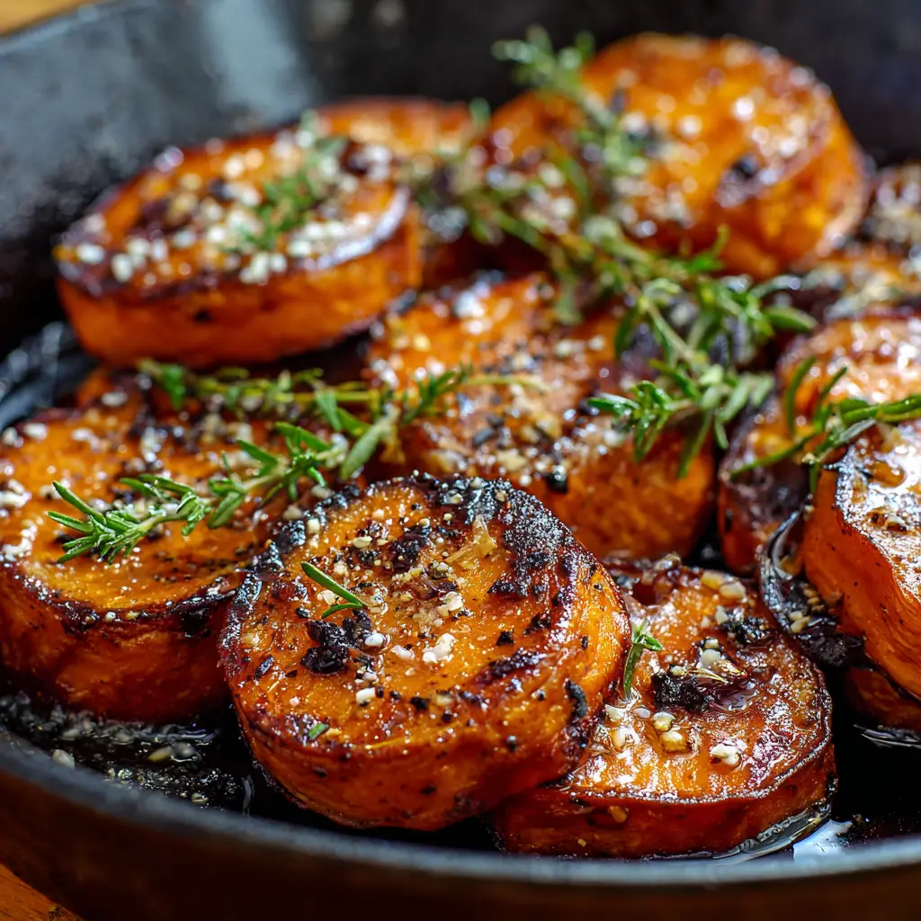 Pan Roasted Sweet Potatoes