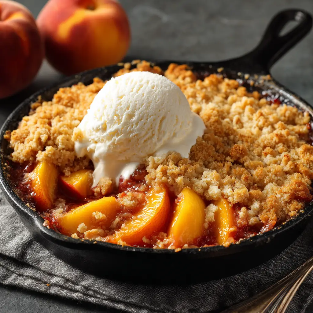 Peach Crumble Cobbler