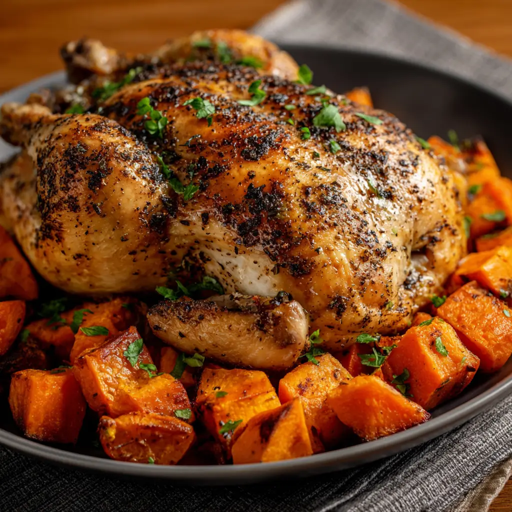 Roasted Chicken and Sweet Potatoes