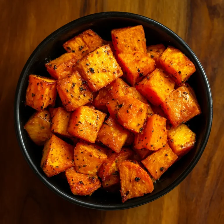 Roasted Cubed Sweet Potatoes