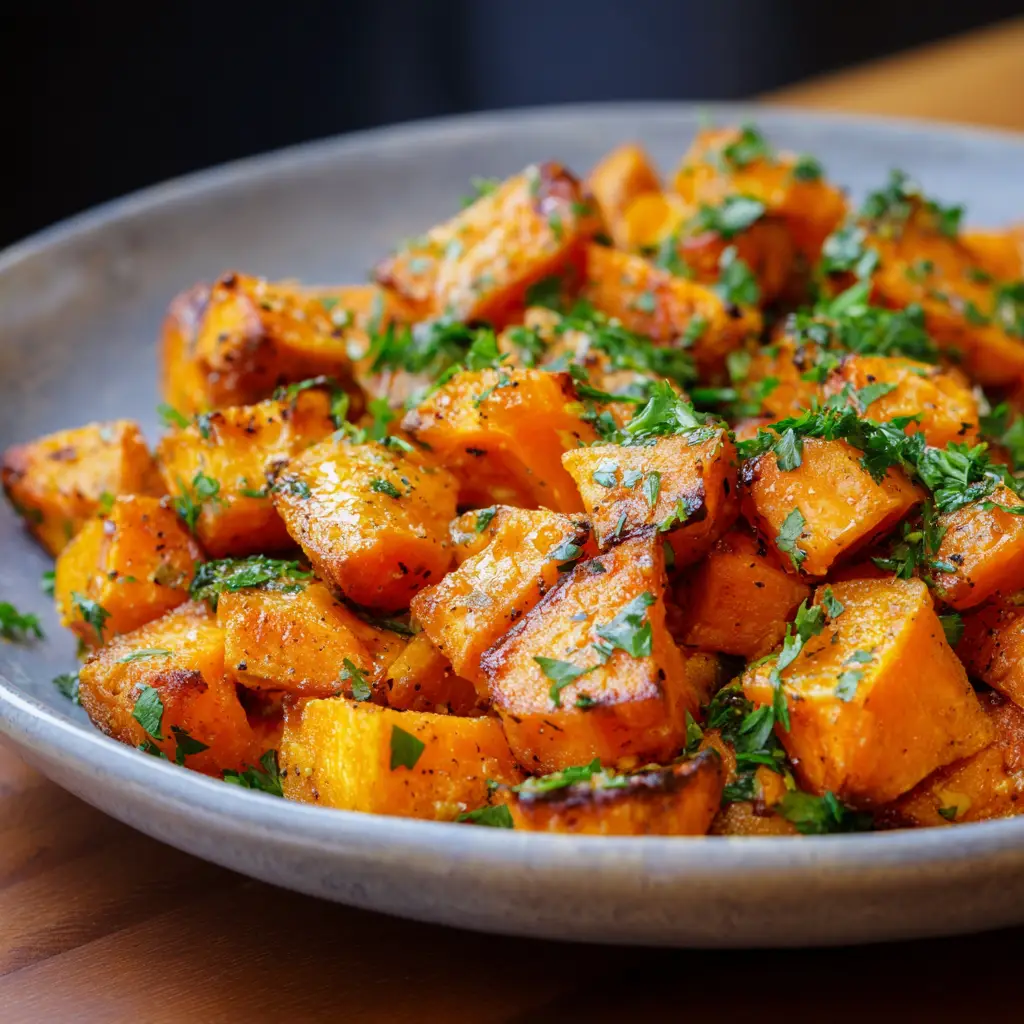 Roasted Diced Sweet Potatoes