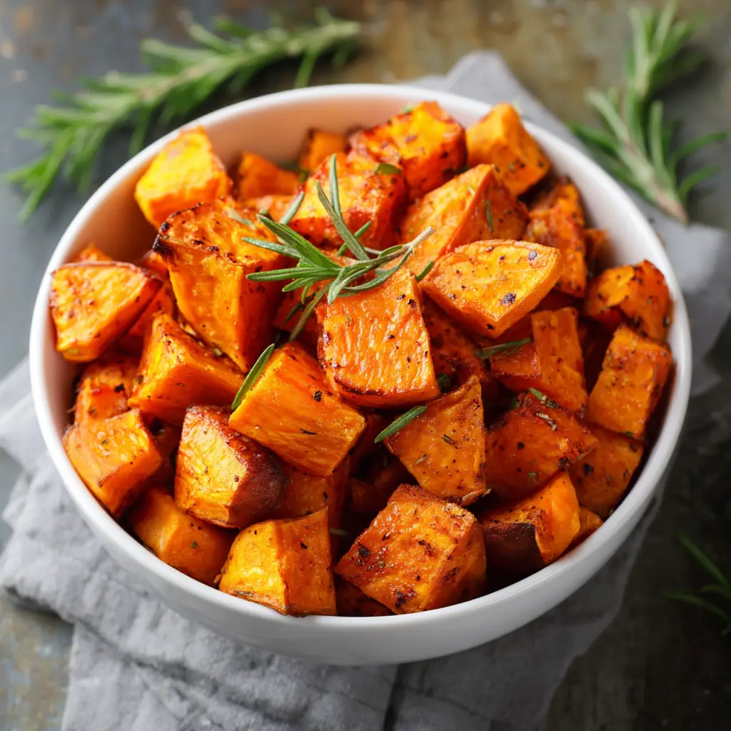 Roasted Diced Sweet Potatoes