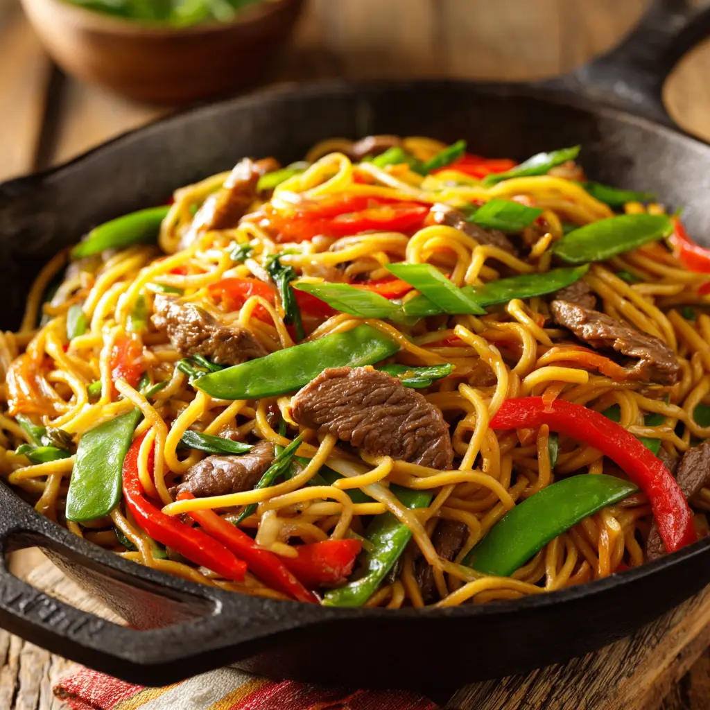 beef lo mein recipe