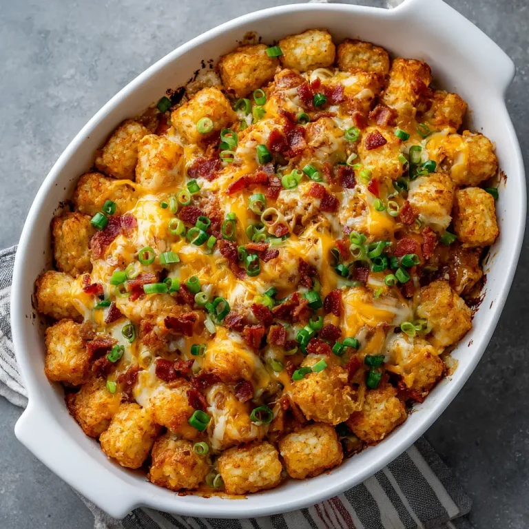 cracked out chicken tater tot casserole