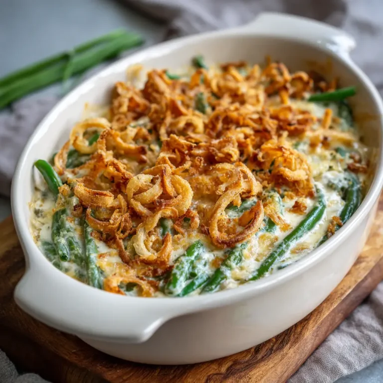 green bean casserole with cream cheese