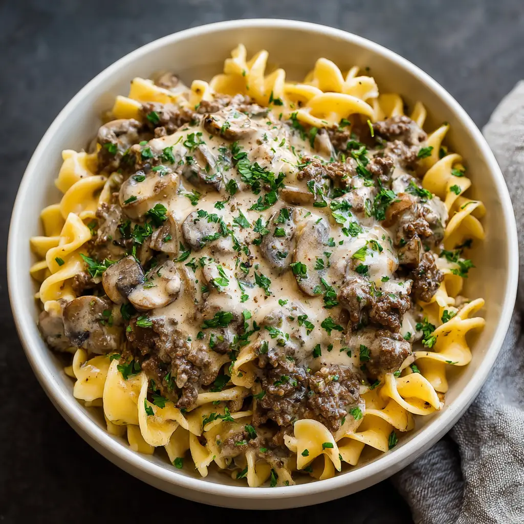 ground beef stroganoff recipe