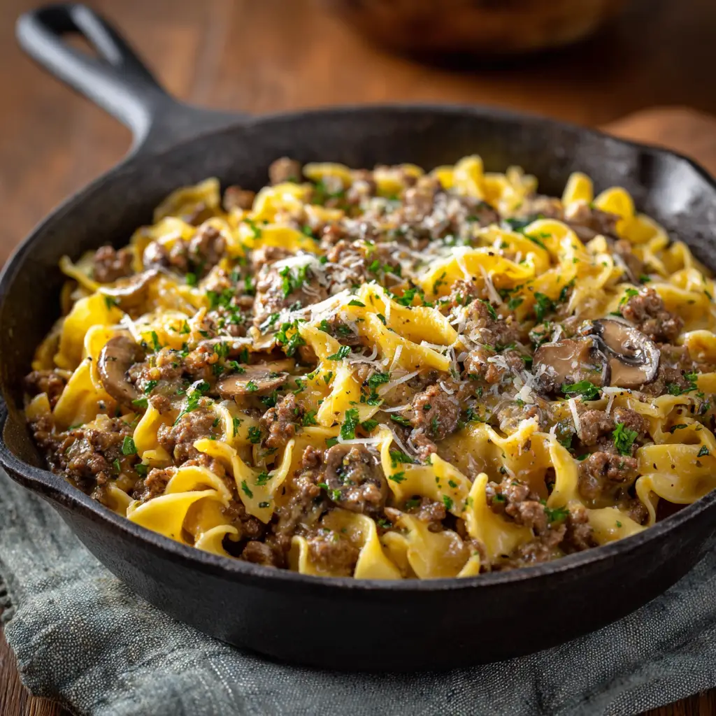 ground beef stroganoff recipe