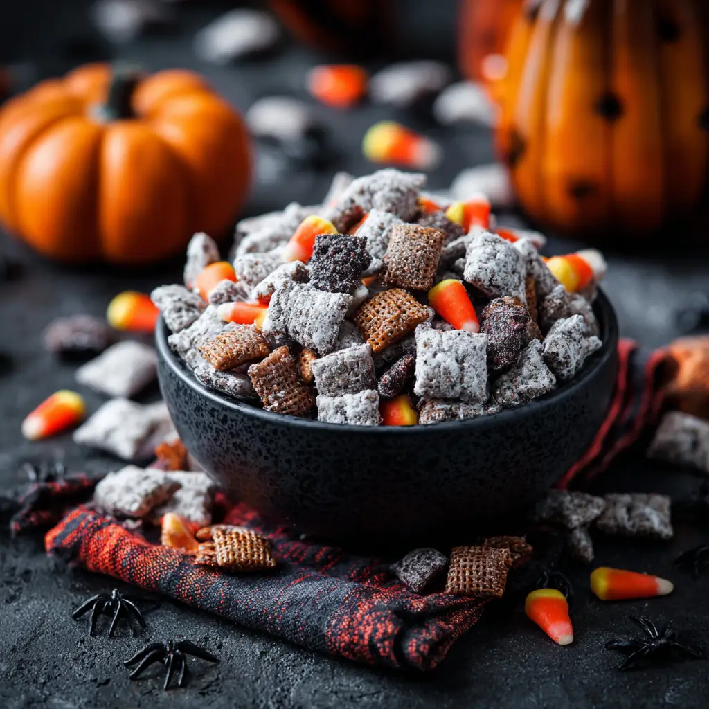 halloween puppy chow chex mix recipe