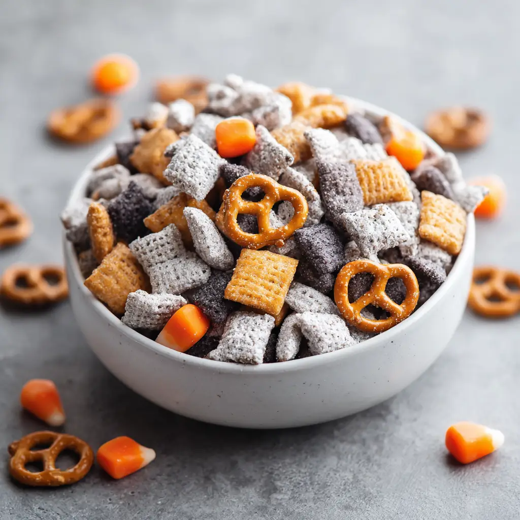 halloween puppy chow chex mix recipe