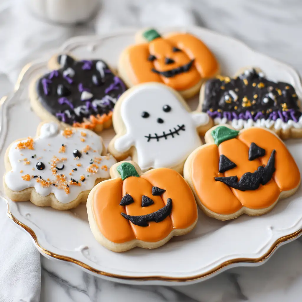 Soft and festive Halloween sugar cookies made with simple ingredients. Easy recipe with decorating tips, perfect for parties, kids, and holiday baking fun.