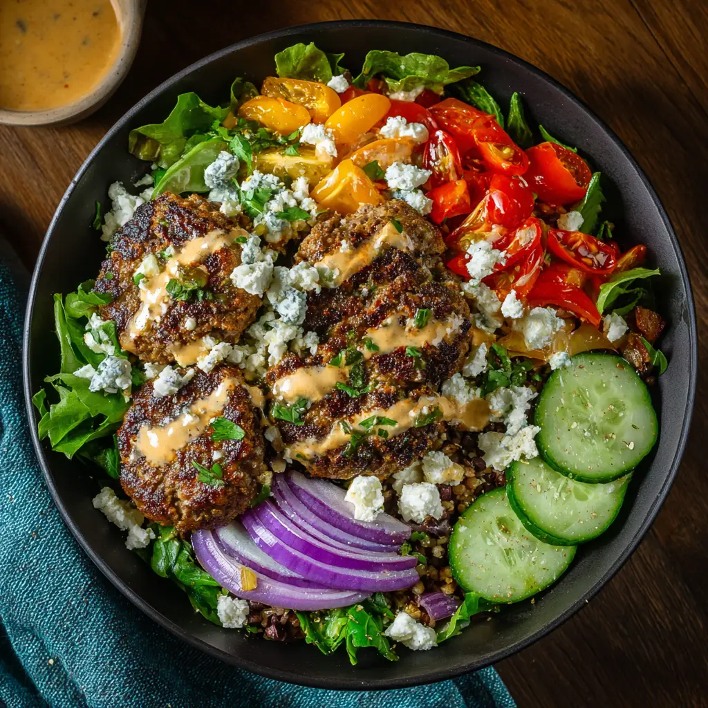 mediterranean burger bowl recipe