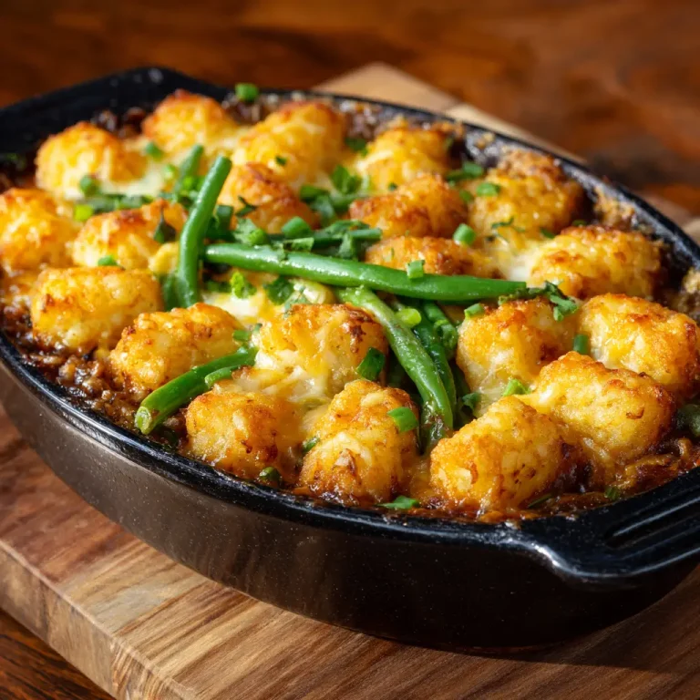 tater tot casserole with green beans